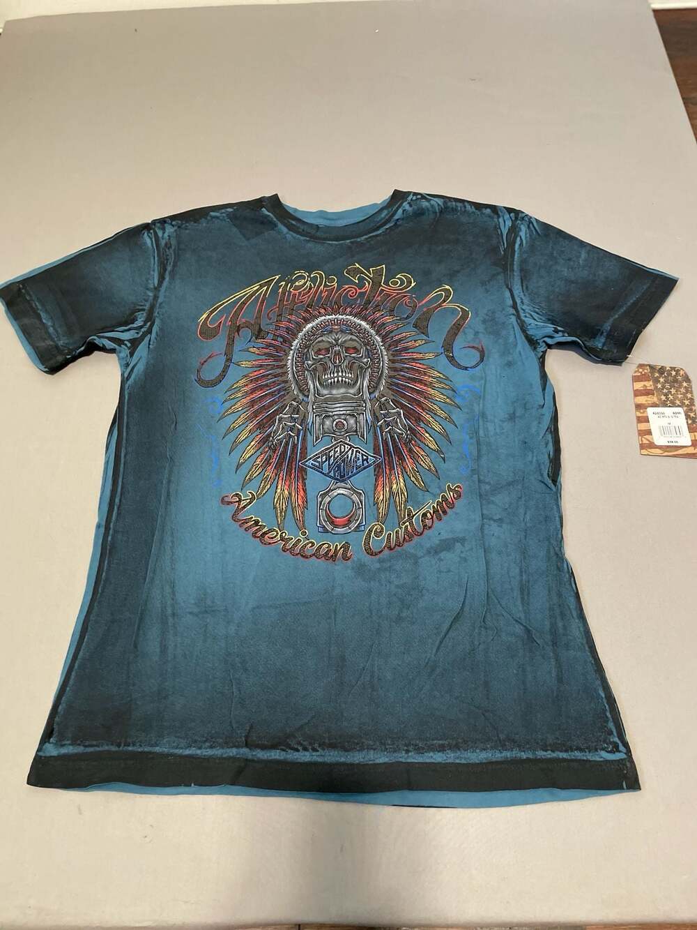 Affliction American Customs Native Wrench Chief Skull T-Shirt